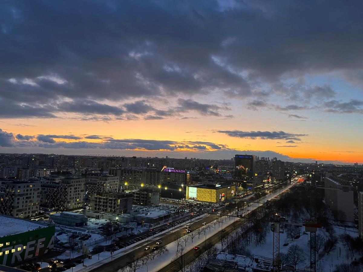 Apartament Skyscrapper Z Widokiem Na Panorame Warszawy Warschau Buitenkant foto