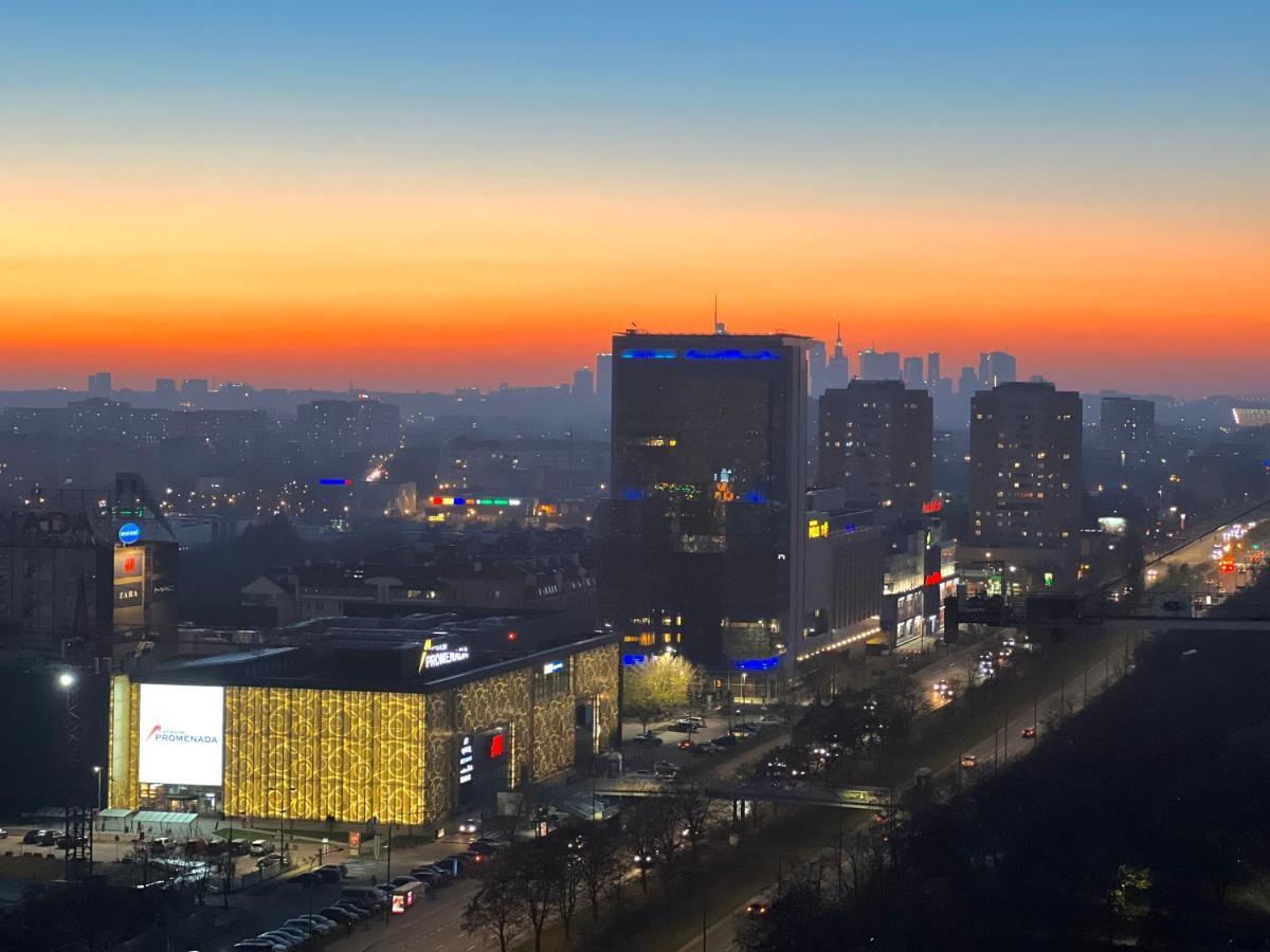 Apartament Skyscrapper Z Widokiem Na Panorame Warszawy Warschau Buitenkant foto